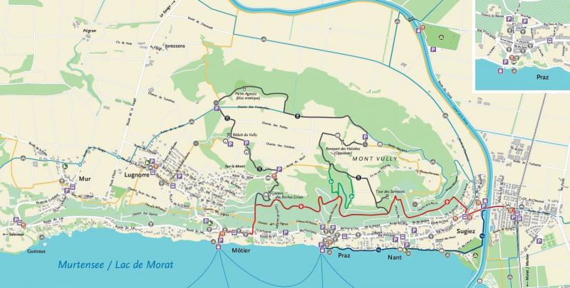 Carte du Vully fribourgeois