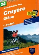 Mountainbike Karte Gruyère - Glâne - CHF 26.80