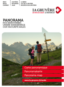 Panoramic map of the hikes in La Gruyere