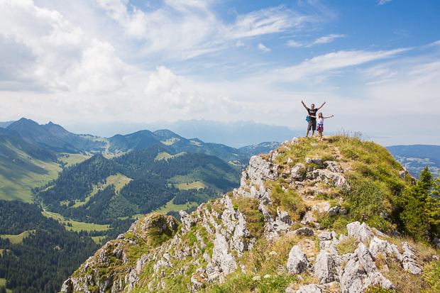 Hiking to the summit