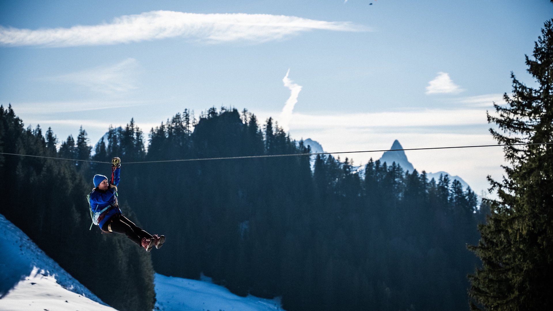 Coole Action im Tal der Seilrutschen