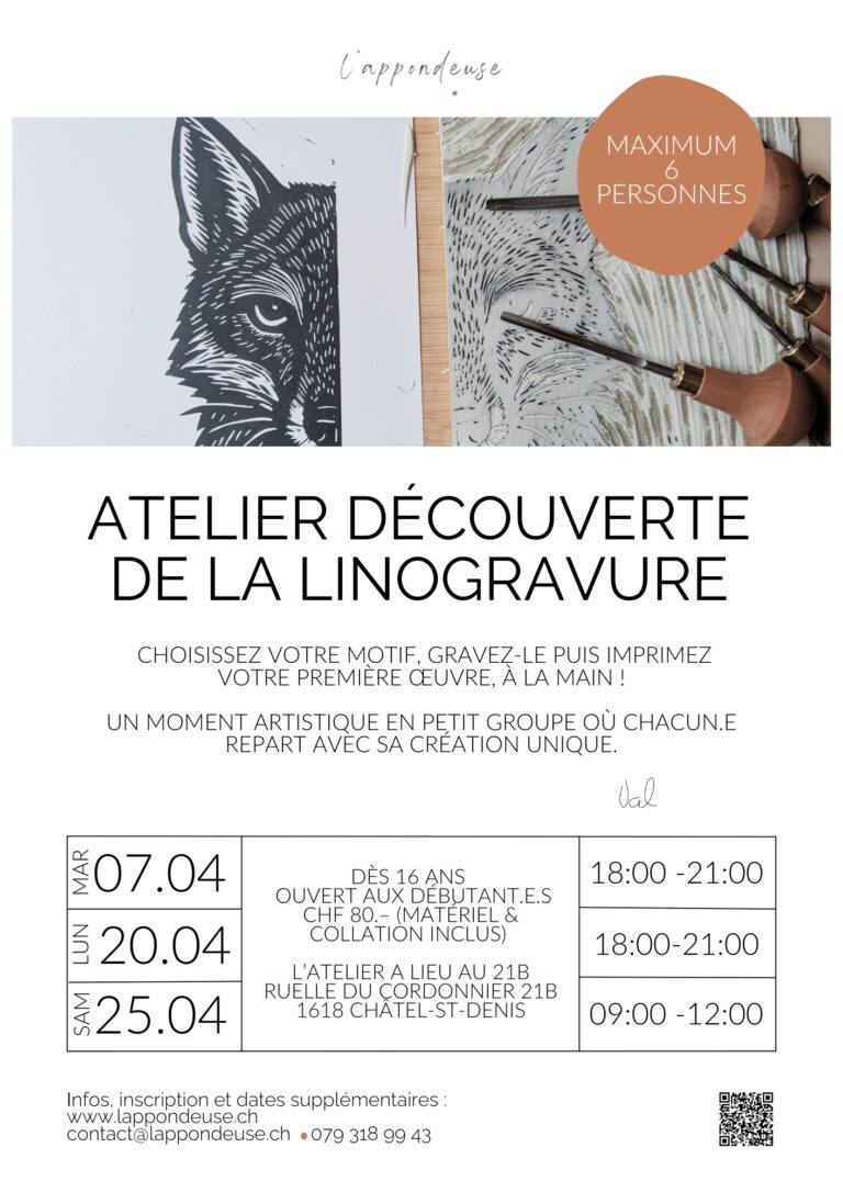 Ateliers découverte de la linogravure