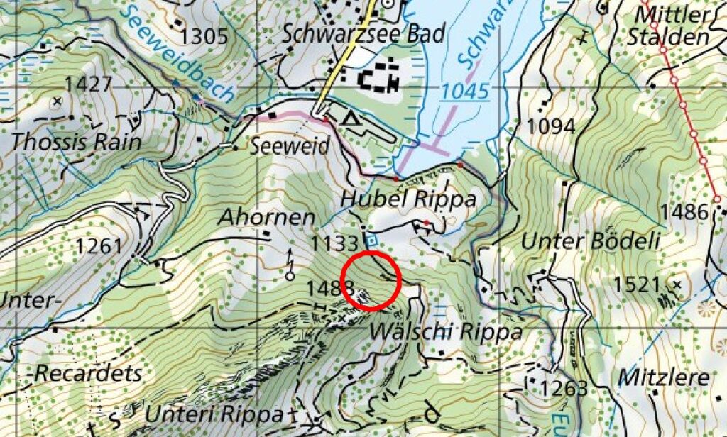 Risk of rockfall above the Brecca access road