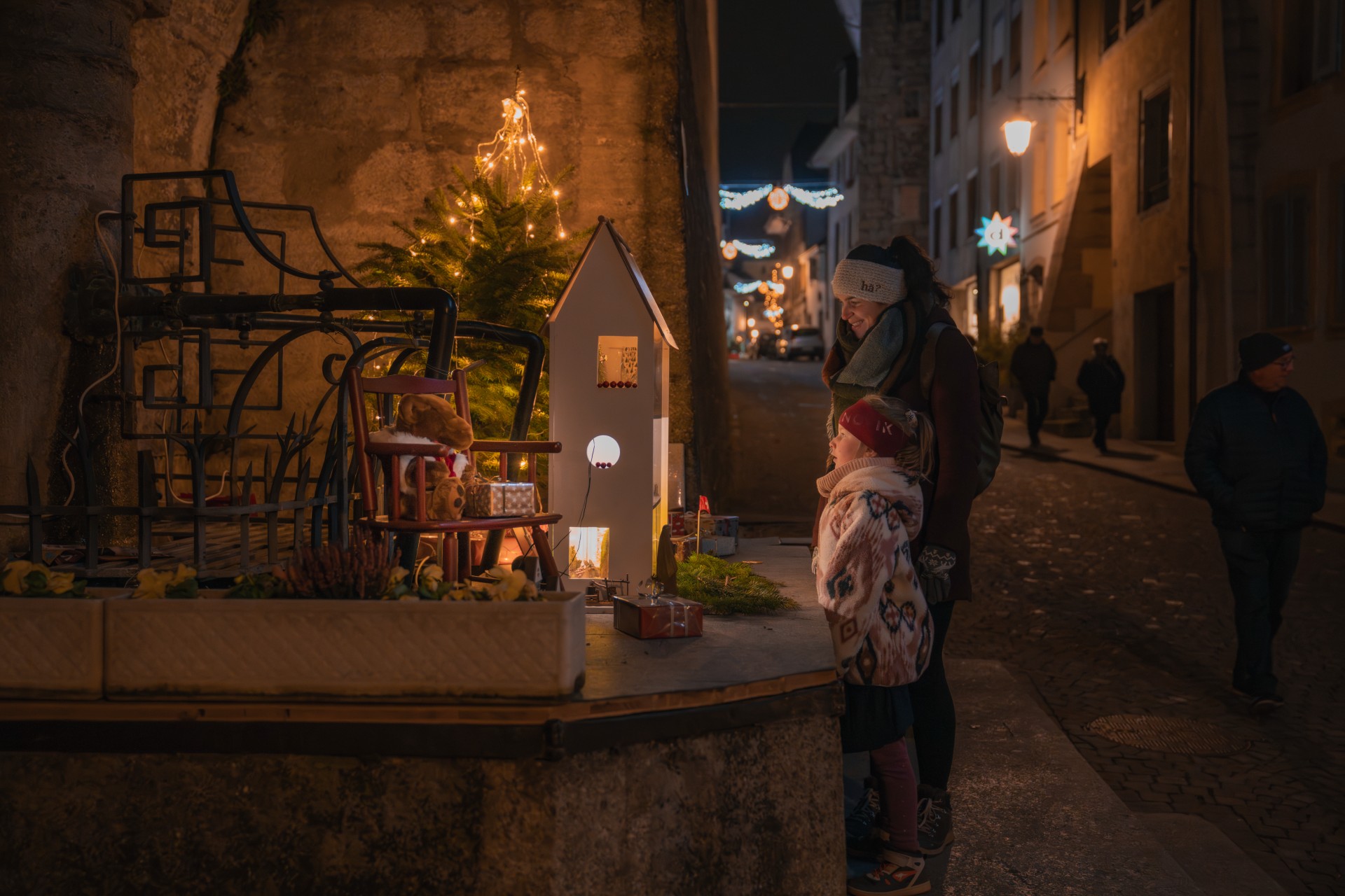 Nativity scene trail in Estavayer-le-Lac winter event