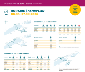 Horaires et programme de la navigation