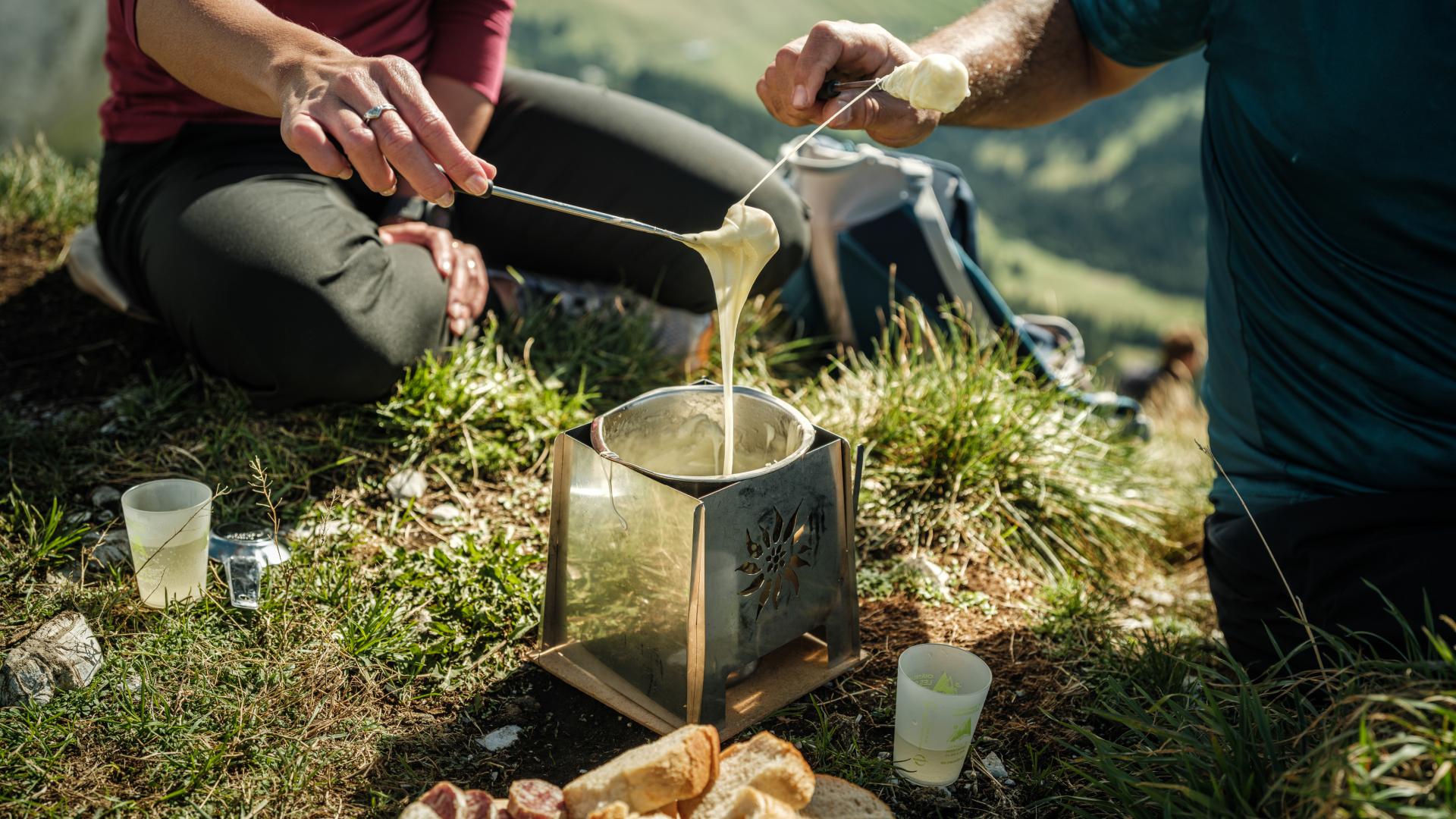 Fondue avec vue panoramique aux Paccots