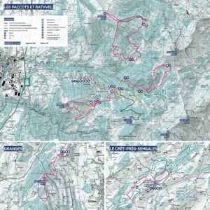 Carte itinéraires hiver